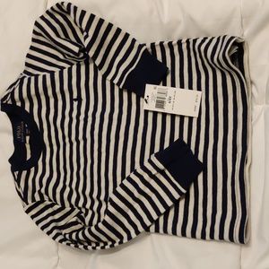 NWT Polo Ralph Lauren Boys 4T Navy and White Long Sleeve Shirt